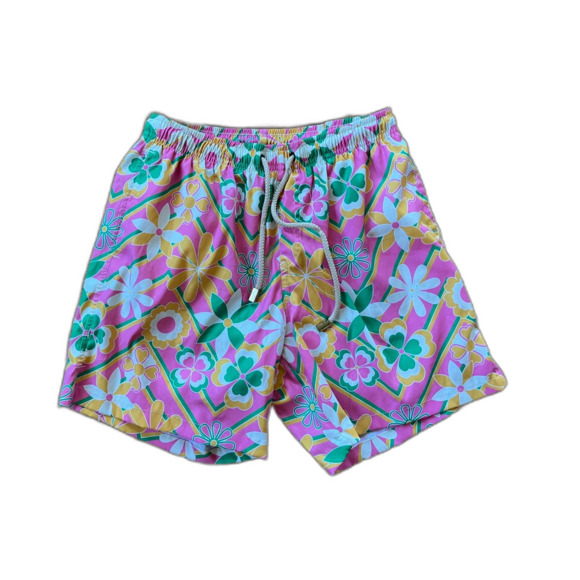 Kenny Flowers Multicolor Floral Swim Shorts Trunks Mens Size Small - Picture 2 of 7